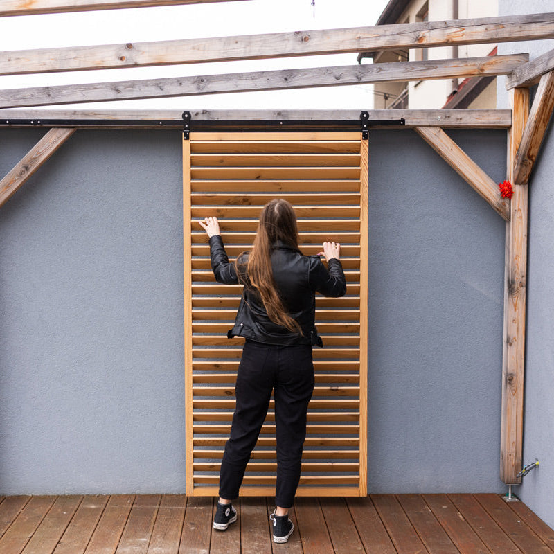 Track System for Sliding Privacy Screens