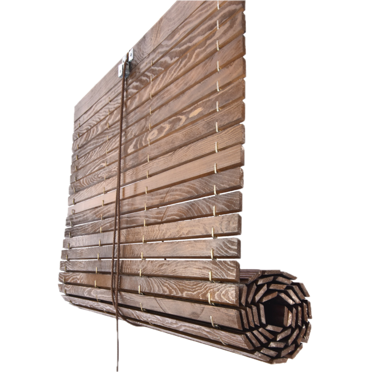Wooden Pergola Blind - Brown