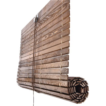 Wooden Pergola Blind - Brown