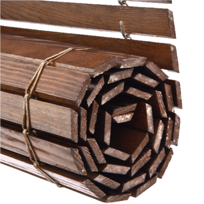 Wooden Pergola Blind - Brown