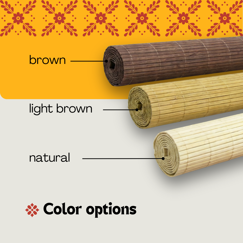 Bamboo Blackout Blind - Light Brown (Walnut)