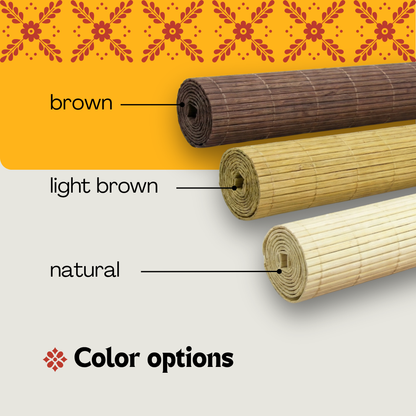Bamboo Blackout Blind - Light Brown (Walnut)