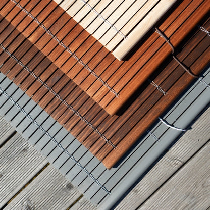 Wooden Pergola Blind - Cherry