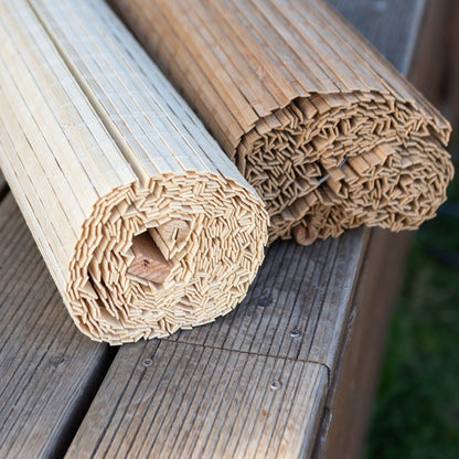Outdoor Pergola Canopy - Light Brown Bamboo